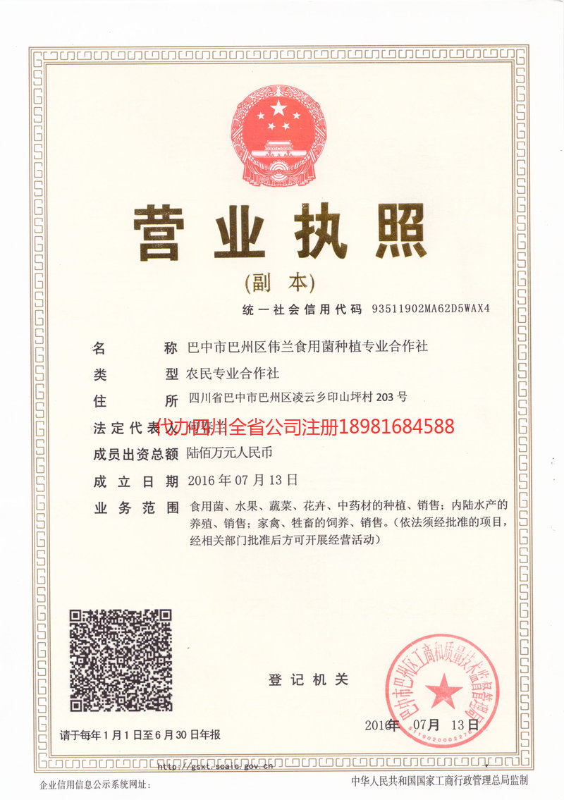 大同大同伟兰食用菌种植专业合作社